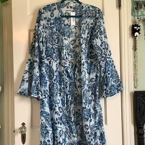 NWT Debbie Katz Keena Wrap Dress, 100% Lightweight Cotton, Rare  Size XL